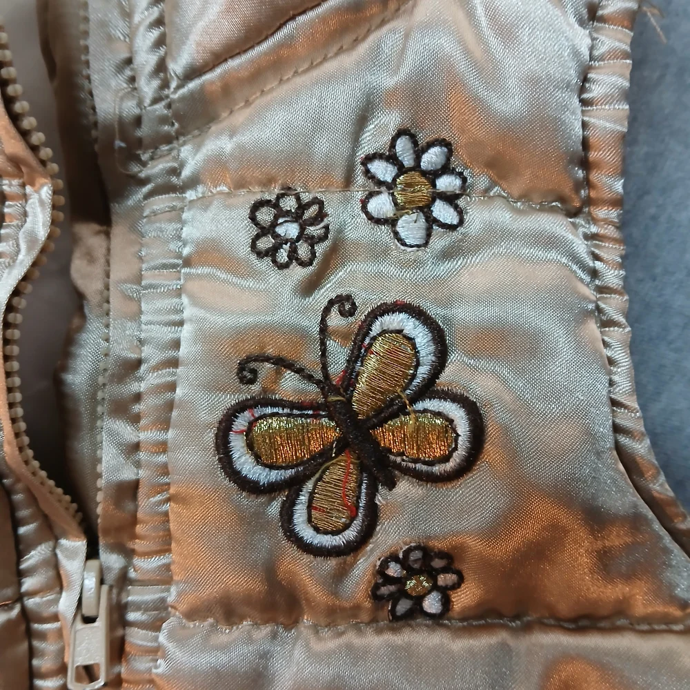 The Children's Place Gold Vest with Butterfly Embroidery